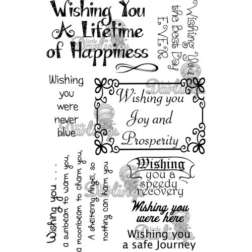LDRS Creative - Sentiments Collection - Cling Mounted Rubber Stamps - Wishing You