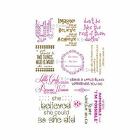 LDRS Creative - Sentiments Collection - Cling Mounted Rubber Stamps - Amazing Girls