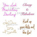 LDRS Creative - Sentiments Collection - Cling Mounted Rubber Stamps - Uptown Sayings