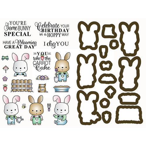 LDRS Creative - Designer Dies and Rubber Stamps - Garden Bunny