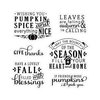 LDRS Creative - Happy Fall Collection - Clear Acrylic Stamps - Sentiments