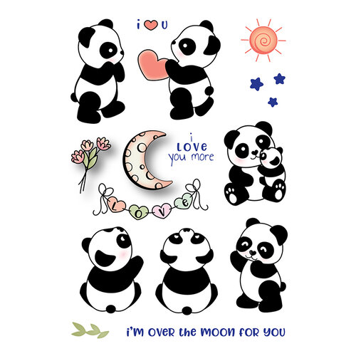 LDRS Creative - Open Hearts Collection - Clear Photopolymer Stamps - Panda Play