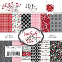 LDRS Creative - Open Hearts Collection - 6 x 6 Paper Pad - Lovebirds