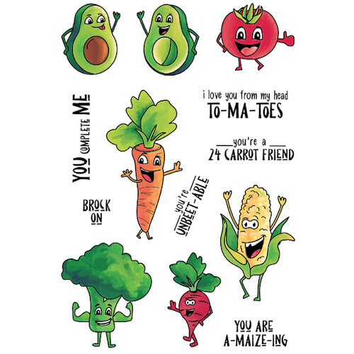 LDRS Creative - Clear Photopolymer Stamps - Veggie Pals