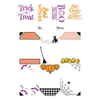 LDRS Creative - Clear Photopolymer Stamps - Halloween Gift Tag Stack