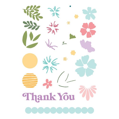LDRS Creative - Clear Photopolymer Stamps - Thank You Flowers
