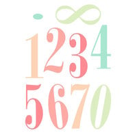 LDRS Creative - Clear Photopolymer Stamps - Natasha Numbers - Jumbo