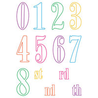LDRS Creative - Clear Photopolymer Stamps - Natasha Numbers - Outline