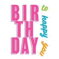 LDRS Creative - Clear Photopolymer Stamps - Big Word - Birthday