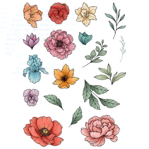 LDRS Creative - Untamed And Unfiltered Collection - Clear Photopolymer Stamps - Bouquet Maker