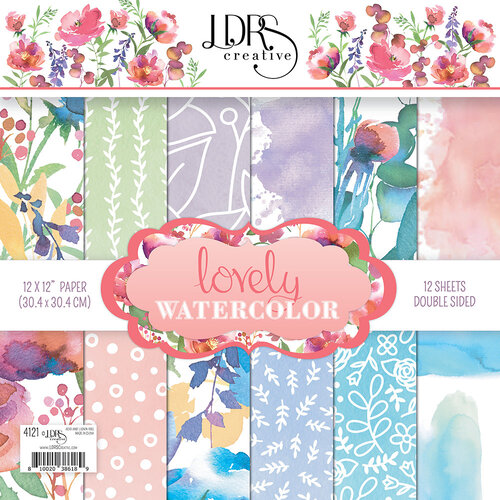 LDRS Creative - Lovely Watercolor Collection - 12 x 12 Paper Pad