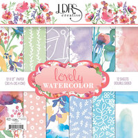 LDRS Creative - Lovely Watercolor Collection - 12 x 12 Paper Pad