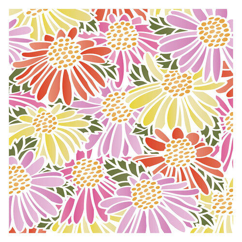 LDRS Creative 6 x 6 Stencil Coneflower