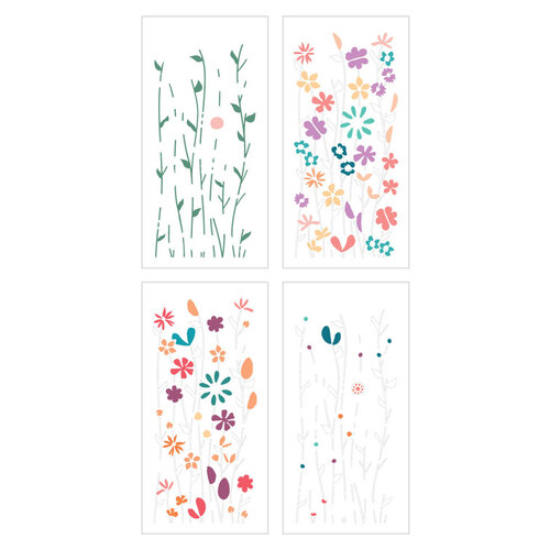 LDRS Creative - Layering Stencils - Slimline - Wild Flowers