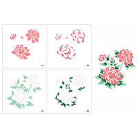 LDRS Creative - 6 x 6 Stencils - Gardenia Layering