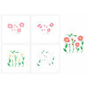 LDRS Creative - 6 x 6 Stencils - Flower Doodles Layering
