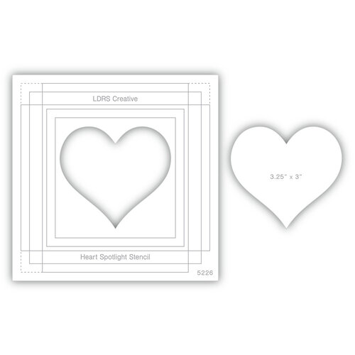 LDRS Creative - 6 x 6 Stencils - Heart Spotlight