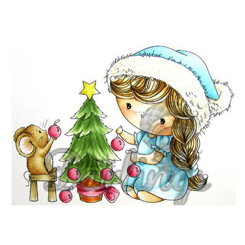 LDRS Creative - Christmas - CandiBean Collection - Cling Mounted Rubber Stamps - I Can't Reach