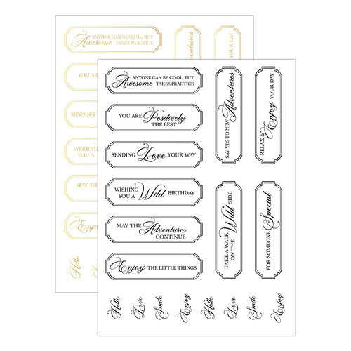 LDRS Creative - Untamed And Unfiltered Collection - Rub-On Transfers - Wildwood Sentiments