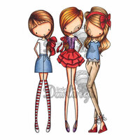 LDRS Creative - All Dressed Up Collection - Cling Mounted Rubber Stamps - Girls Night Out