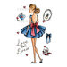 LDRS Creative - All Dressed Up Collection - Cling Mounted Rubber Stamps - Love That Dress