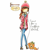LDRS Creative - All Dressed Up Collection - Cling Mounted Rubber Stamps - Time for a Coffee Break