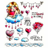 LDRS Creative - Cre8tive Cre8tions Collection - Cling Mounted Rubber Stamps - Cloud No. 9