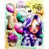LDRS Creative - Cling Mounted Rubber Stamps - Art Journal - Celebration