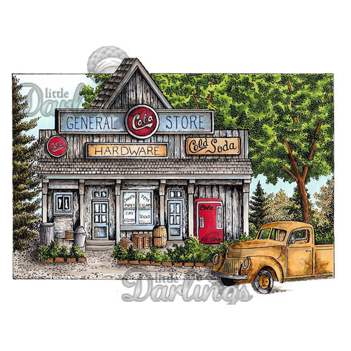 LDRS Creative - DoveArt Studios Collection - Cling Mounted Rubber Stamps - General Store