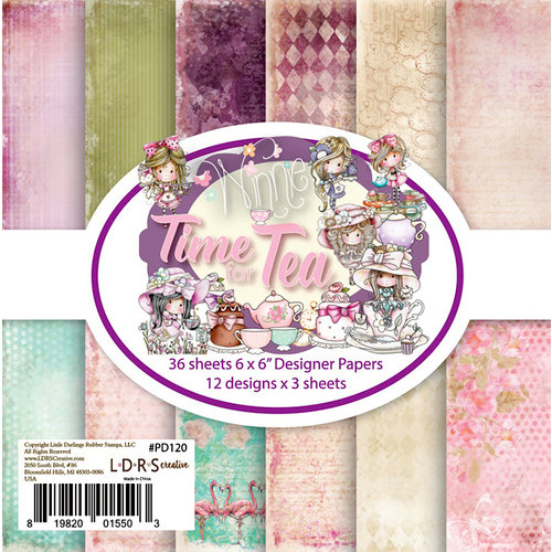 LDRS Creative - Polkadoodles Collection - 6 x 6 Paper Pack - Time For Tea