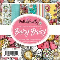 LDRS Creative - Polkadoodles Collection - 6 x 6 Paper Pack - Daisy Daisy