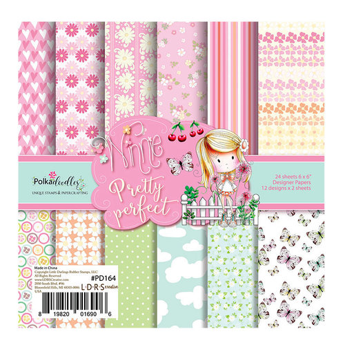 LDRS Creative - Polkadoodles Collection - 6 x 6 Paper Pack - Pretty Perfect