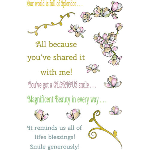 LDRS Creative - Cling Mounted Rubber Stamps -Magnolia Splendor