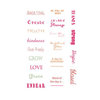 LDRS Creative - Soft Blush Collection - Cardstock Stickers - Quick Words
