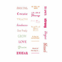 LDRS Creative - Soft Blush Collection - Cardstock Stickers - Quick Words