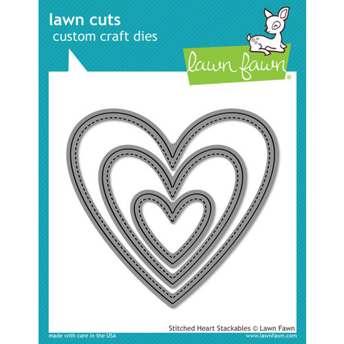 Lawn Fawn - Lawn Cuts - Dies - Stitched Heart Stackables