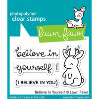 Lawn Fawn - Clear Photopolymer Stamps - Believe in Yourself