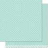 Lawn Fawn - Let's Polka in the Meadow Collection - 12 x 12 Double Sided Paper - Dew Drop Polka