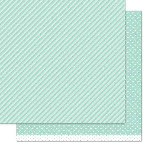Lawn Fawn - Let's Polka in the Meadow Collection - 12 x 12 Double Sided Paper - Dew Drop Line Dance