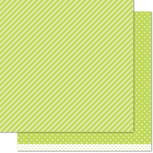 Lawn Fawn - Let's Polka in the Meadow Collection - 12 x 12 Double Sided Paper - Grasshopper Line Dance
