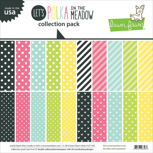 Lawn Fawn - Let's Polka in the Meadow Collection - 12 x 12 Collection Pack