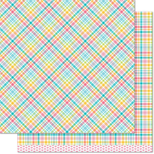 Lawn Fawn - Perfectly Plaid Collection - 12 x 12 Double Sided Paper - Jessica