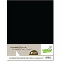 Lawn Fawn - 8.5 x 11 Cardstock - Black Licorice - 10 Pack