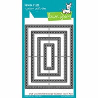 Lawn Fawn - Lawn Cuts - Dies - Small Cross Stitched Rectangle Stackable