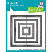 Lawn Fawn - Lawn Cuts - Dies - Small Cross Stitched Square Stackables