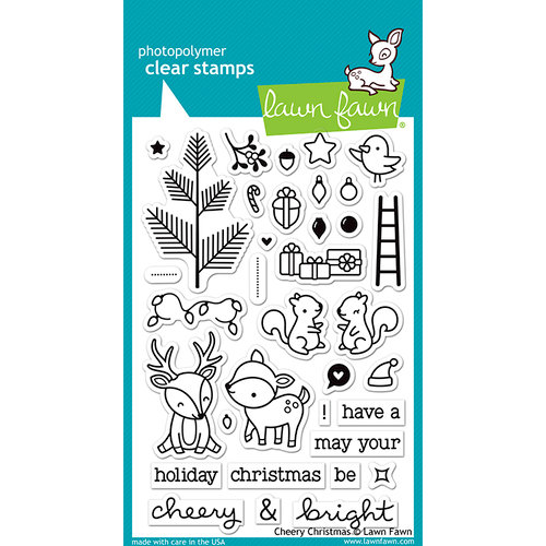 Lawn Fawn - Clear Photopolymer Stamps - Cheery Christmas