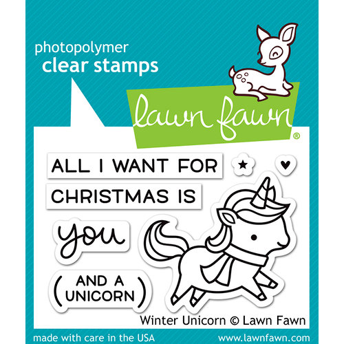 Lawn Fawn - Christmas - Clear Photopolymer Stamps - Winter Unicorn