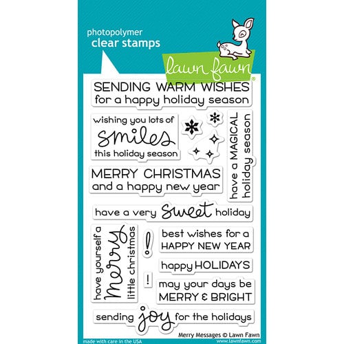 Lawn Fawn - Clear Photopolymer Stamps - Merry Messages