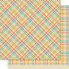 Lawn Fawn - Perfectly Plaid Collection - Fall - 12 x 12 Double Sided Paper - Maple Syrup
