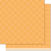 Lawn Fawn - Perfectly Plaid Collection - Fall - 12 x 12 Double Sided Paper - Pumpkin Pie